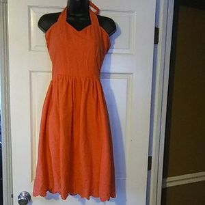Peach spring dress
